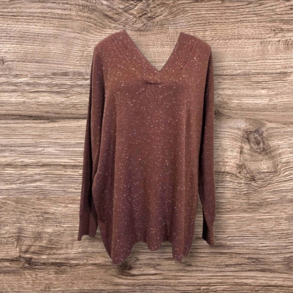 ⭐️Cleo Brown Speckled Sweater Size XL - Picture 1 of 5